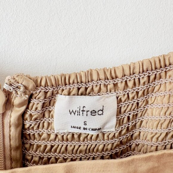 Aritzia Wilfred Skye Mini Dress Champagne Beige Size Small - Picture 5 of 6